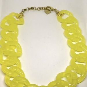 Yellow Lucite Links Collar Necklace